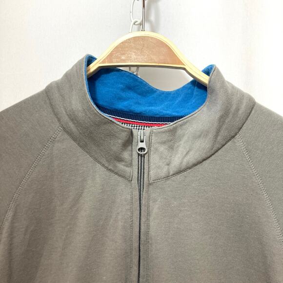 English Laundry Men’s Gray Blue Quarter 1/4 Zip Collar Pull Over Sweater - Picture 4 of 7